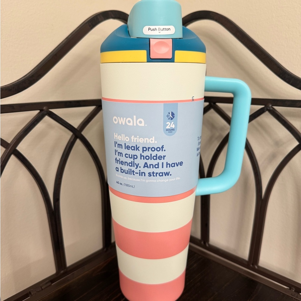 Owala Cabana Breeze 40 oz Birthday Bash Leak-Proof Tumbler with Built-in Straw